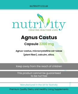 Agnus Castus 2200mg Vegan Capsule PMS Menstrual Cramps