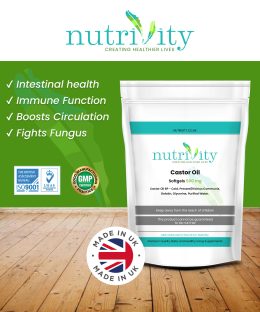 Castor Oil 500mg Soft Gels Constipation Laxative Skin Hair