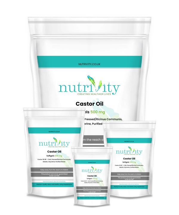 Castor Oil 500mg Soft Gels Constipation Laxative Skin Hair