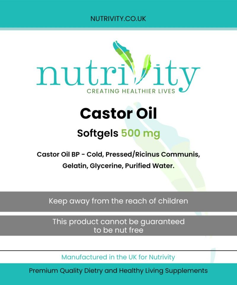 Castor Oil 500mg Soft Gels - Image 4