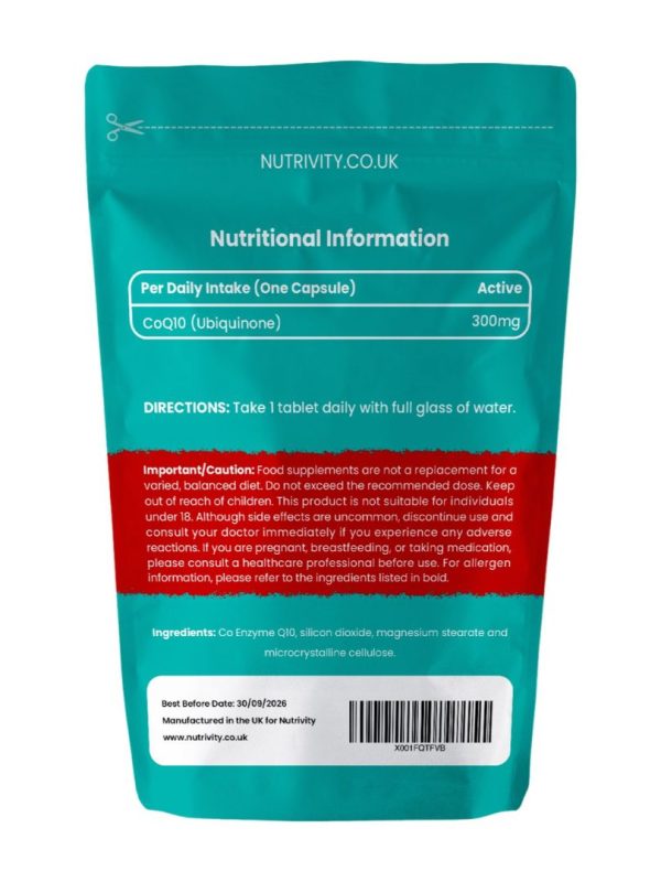 CoQ10 300mg Vegan Supplement Capsules