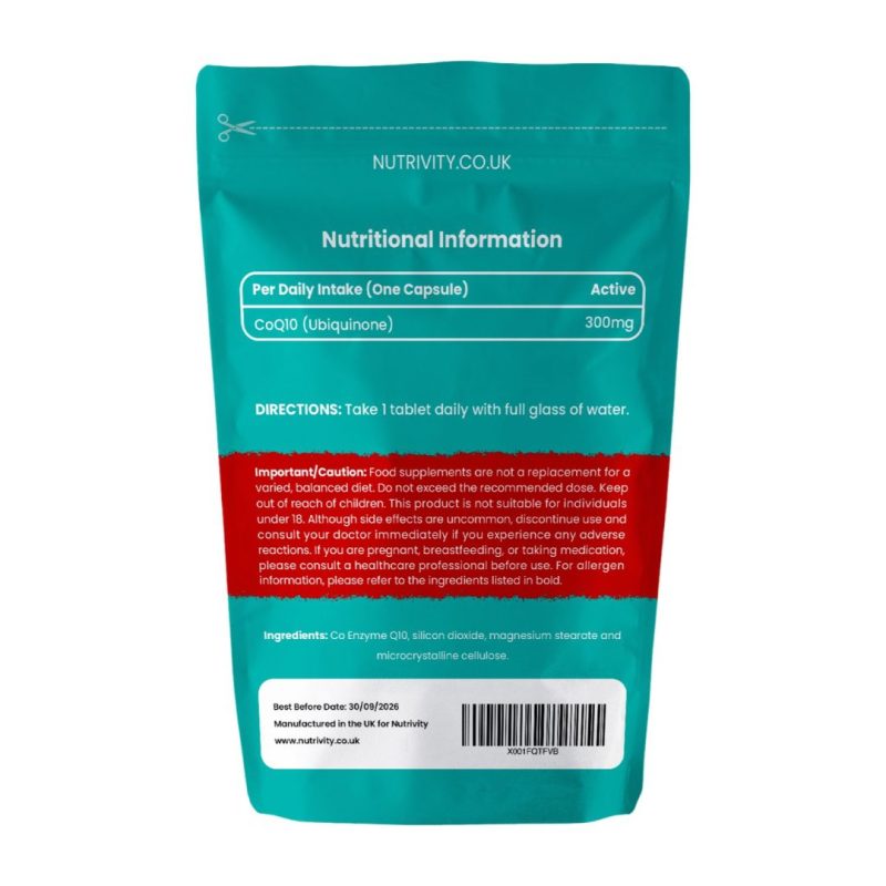 CoQ10 300mg Vegan Supplement Capsules
