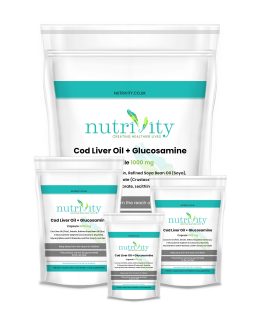 Cod Liver oil & Glucosamine 1000mg Soft Gels Joint Health Joint Care Immune System Bones Muscle Function