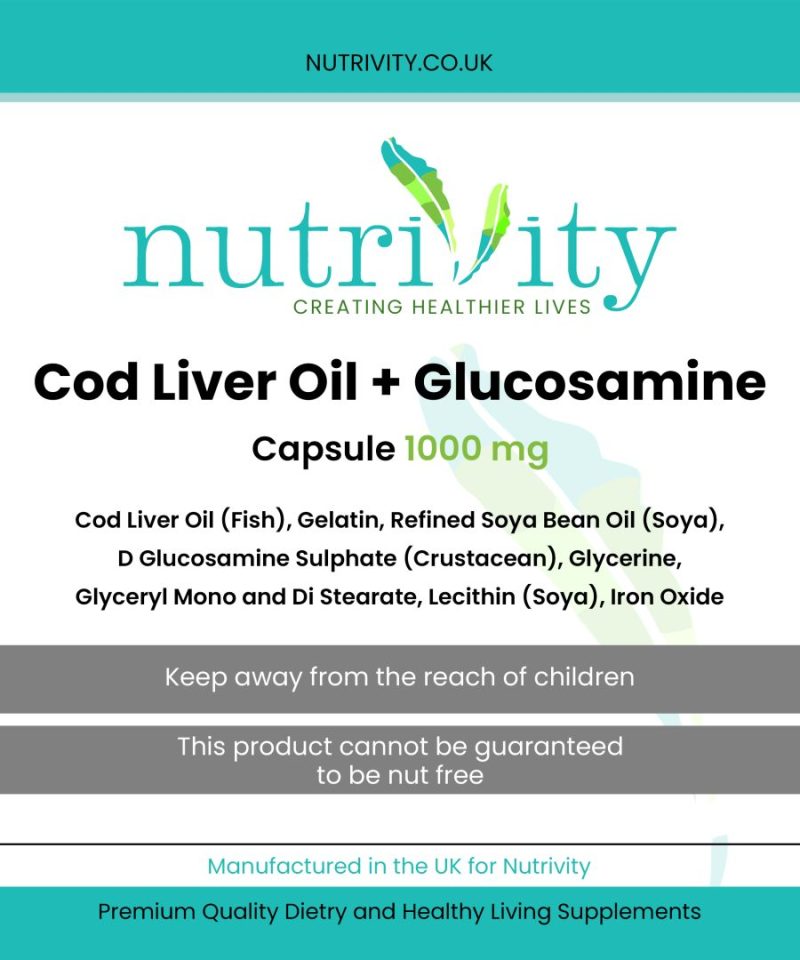 Cod Liver oil & Glucosamine 1000mg Soft Gels - Image 4