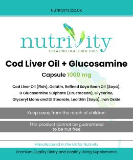 Cod Liver oil & Glucosamine 1000mg Soft Gels Joint Health Joint Care Immune System Bones Muscle Function