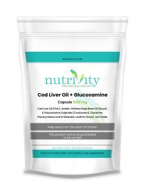 Cod Liver oil & Glucosamine 1000mg Soft Gels Joint Health Joint Care Immune System Bones Muscle Function