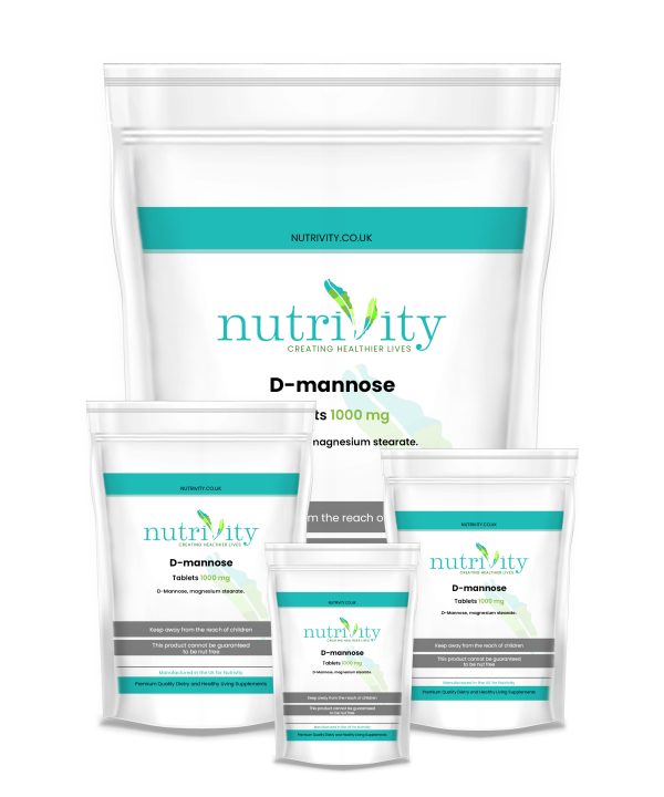 D-Mannose 1000mg Vegan Tablets UTI Urinary Tract Infection Cystitis