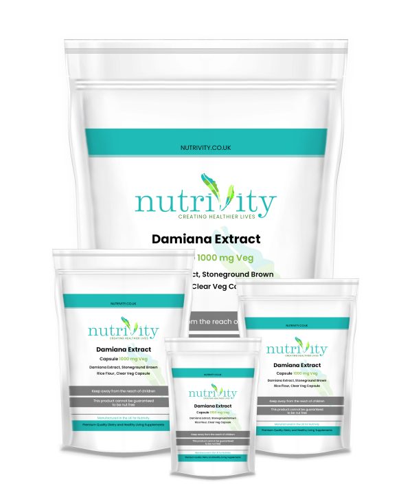 Damiana Extract 1000mg Veg Capsule Headache Bedwetting Depression Constipation