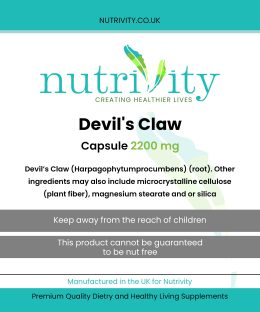 Devil’s Claw 2200mg Veg Capsule Joint Care Joint Health Muscle Pain Back Pain