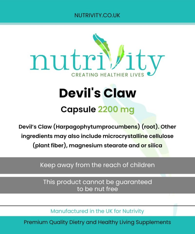 Devil’s Claw 2200mg  Vegan Capsule - Image 4