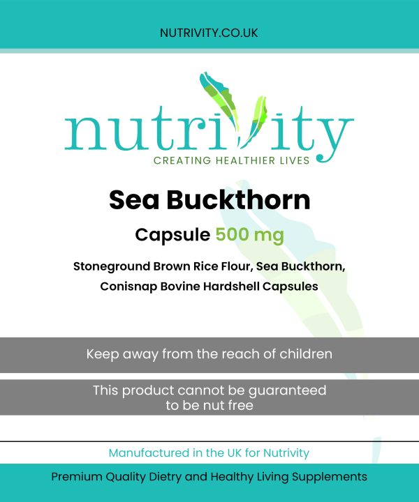 Sea Buckthorn 500mg Capsule Skin Immune System Heart Health