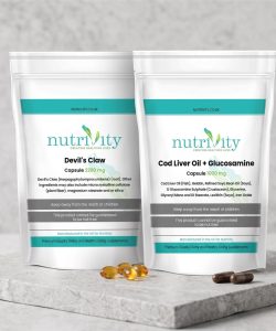 Nutrivity joint pain supplements — Devil's Claw, Cod Liver Oil and Glucosamine