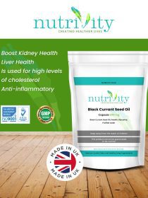 Blackcurrant Seed Oil 500mg Capsules Hair Skin Nails Immune System