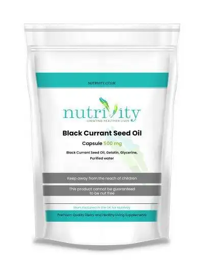 Blackcurrant Seed Oil 500mg Capsules Hair Skin Nails Immune System
