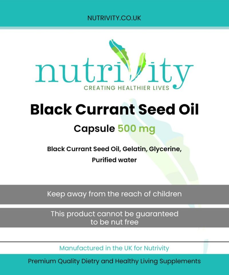 Blackcurrant Seed Oil 500mg Capsules - Image 4