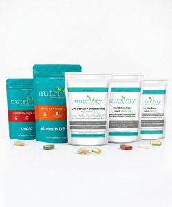 Nutrivity UK supplement range — vitamins, minerals, herbal extracts, and oils