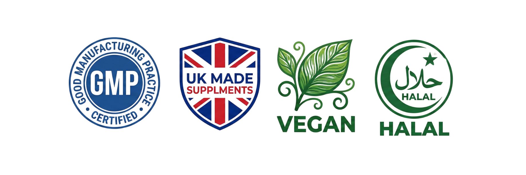 GMP UK MADE VEGAN HALAL