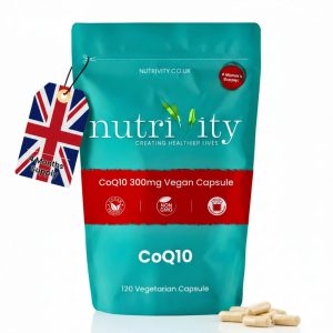 Nutrivity CoQ10 300mg ubiquinone — naturally fermented coenzyme Q10 UK