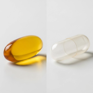 Fish oil soft gel vs vegan omega-3 HPMC capsule comparison UK