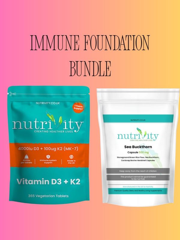 Immune Foundation Bundle Deal Vitamin D3 K2 Sea Buckthorn