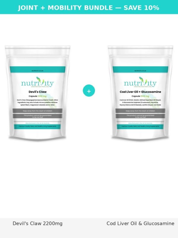 joint mobility bundle - Devils Claw + Cod Liver Oil Glucosamine