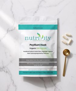 Nutrivity Psyllium Husk capsules for IBS UK vegan halal friendly