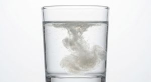 Psyllium husk soluble fibre forming gel in water digestive health UK