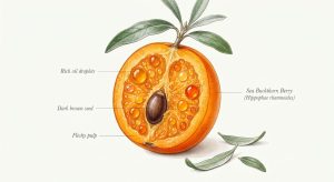 Best Sea Buckthorn Supplements botanical illustration style