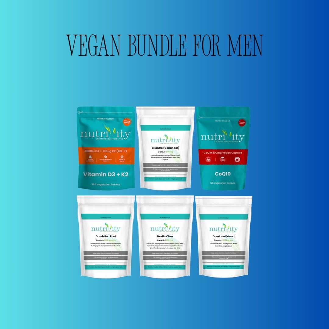 Best Vegan Bundle for Men 6 supplements